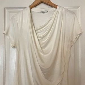 White tahari shawl top